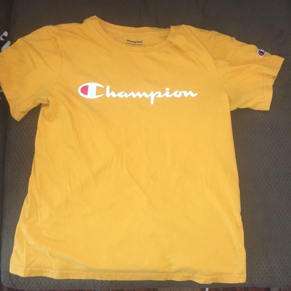 champion yellow tshirt